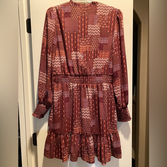 🎉BCBG Paris Women's Tiered Mini Dress w/ Long Balloon Sleeves, Size M SOLD OUT - Picture 6 of 11